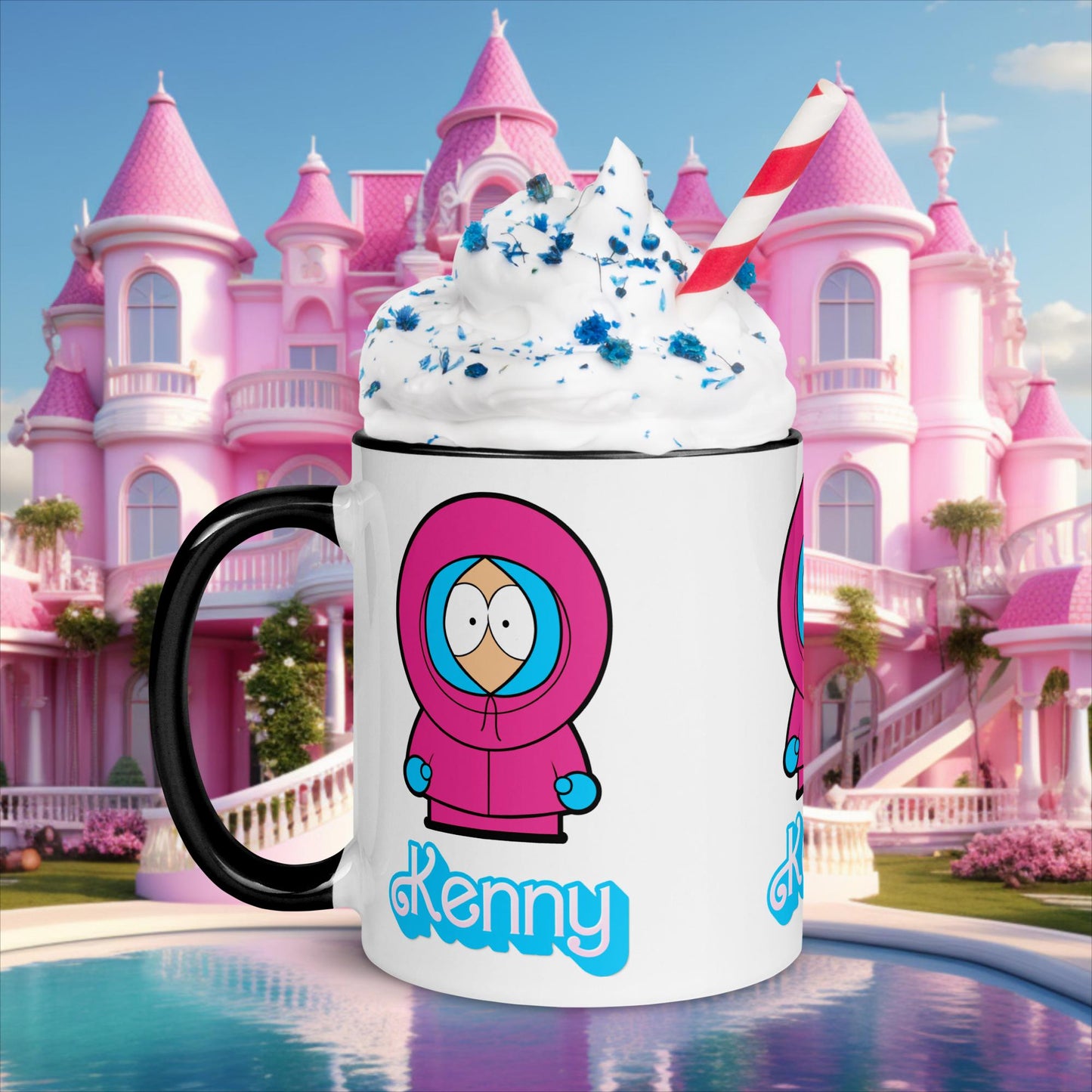 Kenny McCormick Ken Ryan Gosling Barbie South Park Kenny Mug with Color Inside Black Mugs Barbie Ken Kenny Movies South Park TV Shows Next Cult Brand