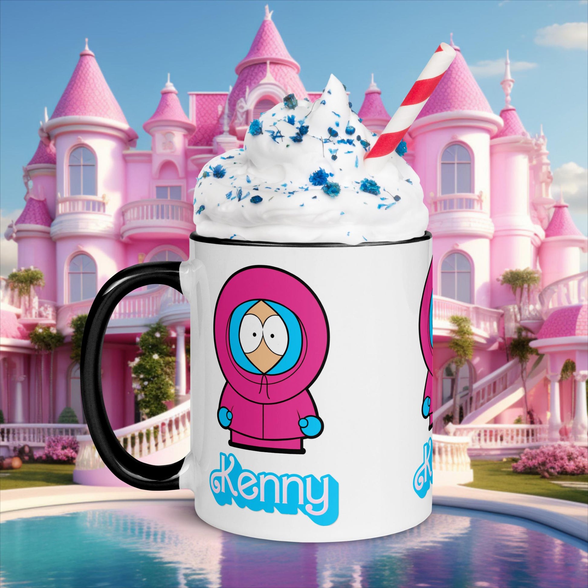 Kenny McCormick Ken Ryan Gosling Barbie South Park Kenny Mug with Color Inside Black Mugs Barbie Ken Kenny Movies South Park TV Shows Next Cult Brand