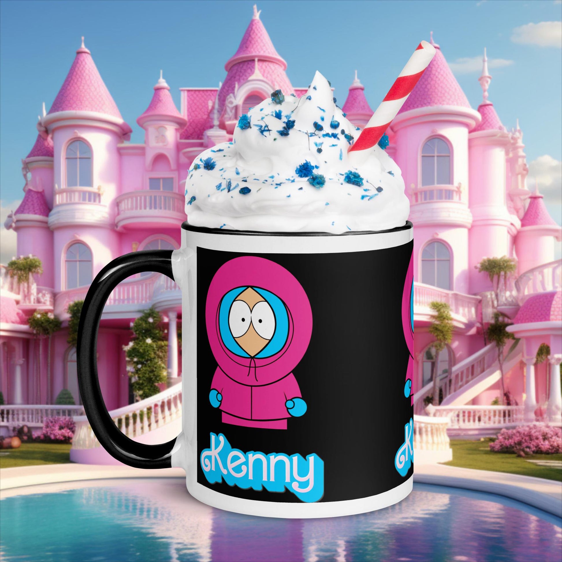 Kenny McCormick Ken Ryan Gosling Barbie South Park Kenny Mug with Color Inside Black Mugs Barbie Ken Kenny Movies South Park TV Shows Next Cult Brand