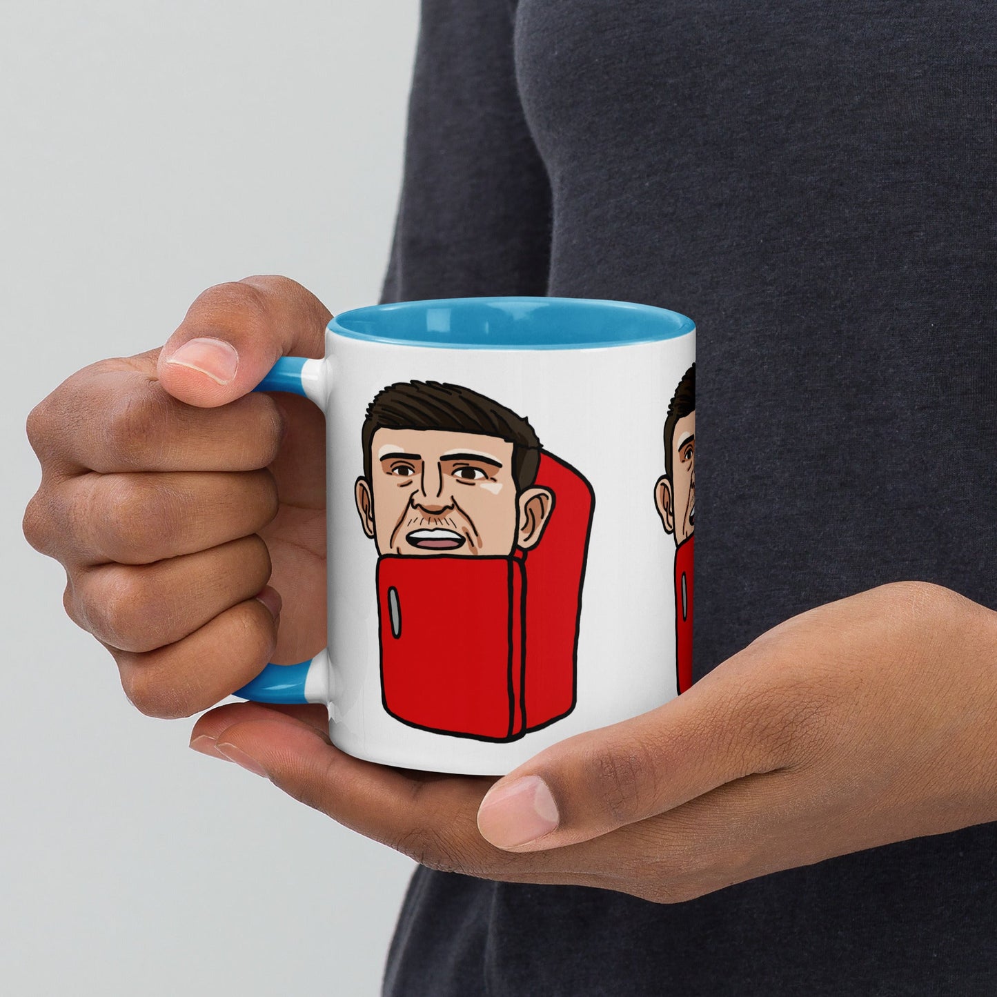 Harry ''The Fridge'' Maguire Mug with Color Inside Blue Mugs Football Harry Maguire Manchester United The Fridge Next Cult Brand