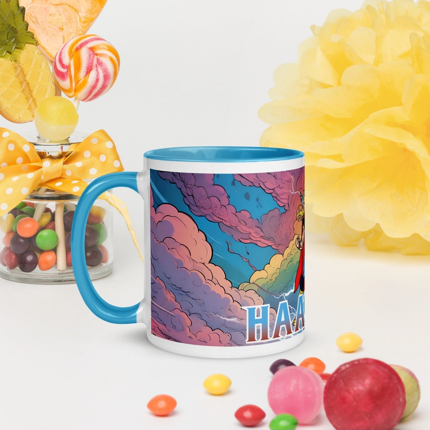 Erling Haaland Thor Avenger Manchester City Funny Football/ Soccer Meme Mug with Color Inside Mugs Erling Haaland Football Manchester City Thor Next Cult Brand