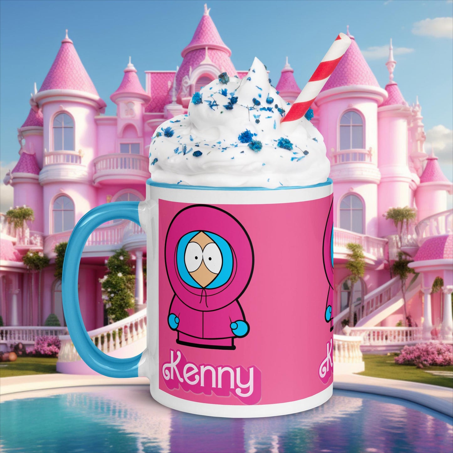 Kenny McCormick Ken Ryan Gosling Barbie South Park Kenny Mug with Color Inside Blue Mugs Barbie Ken Kenny Movies South Park TV Shows Next Cult Brand