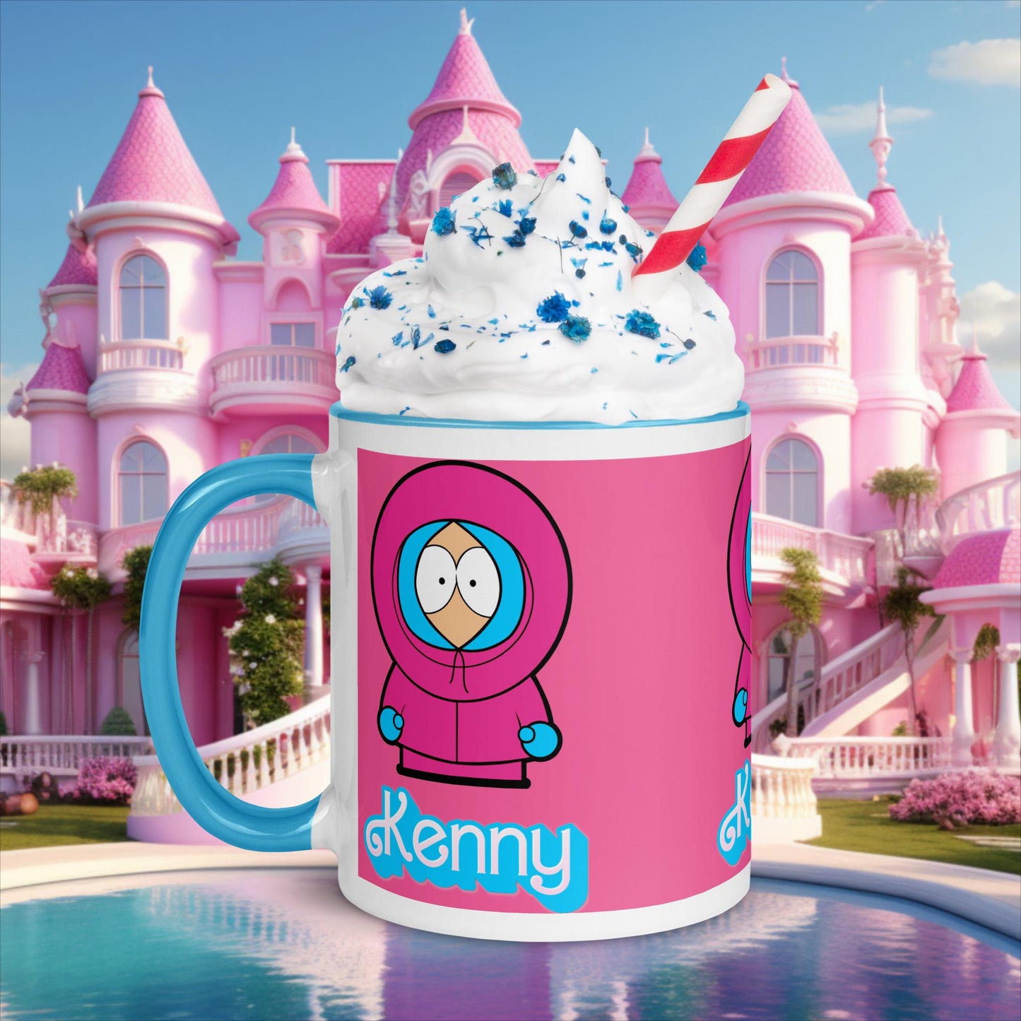 Kenny McCormick Ken Ryan Gosling Barbie South Park Kenny Mug with Color Inside Blue Mugs Barbie Ken Kenny Movies South Park TV Shows Next Cult Brand