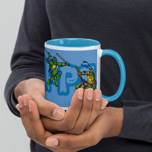 Kylian Mbappe Ninja Turtles funny football/ soccer meme Mug with Color Inside blue Default Title Mugs Football Kylian Mbappe Ninja Turtles PSG Real Madrid Next Cult Brand