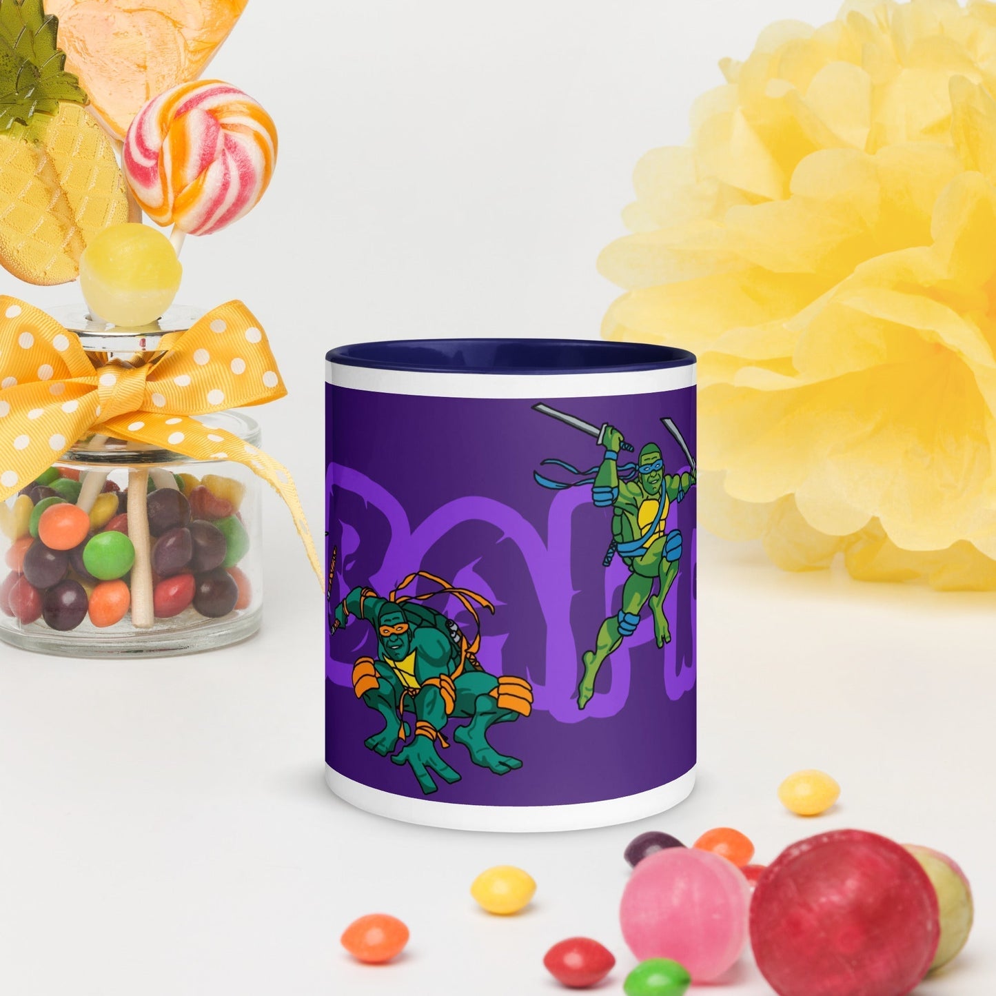 Kylian Mbappe Ninja Turtles funny football/ soccer meme Mug with Color Inside purple Mugs Football Kylian Mbappe Ninja Turtles PSG Real Madrid Next Cult Brand