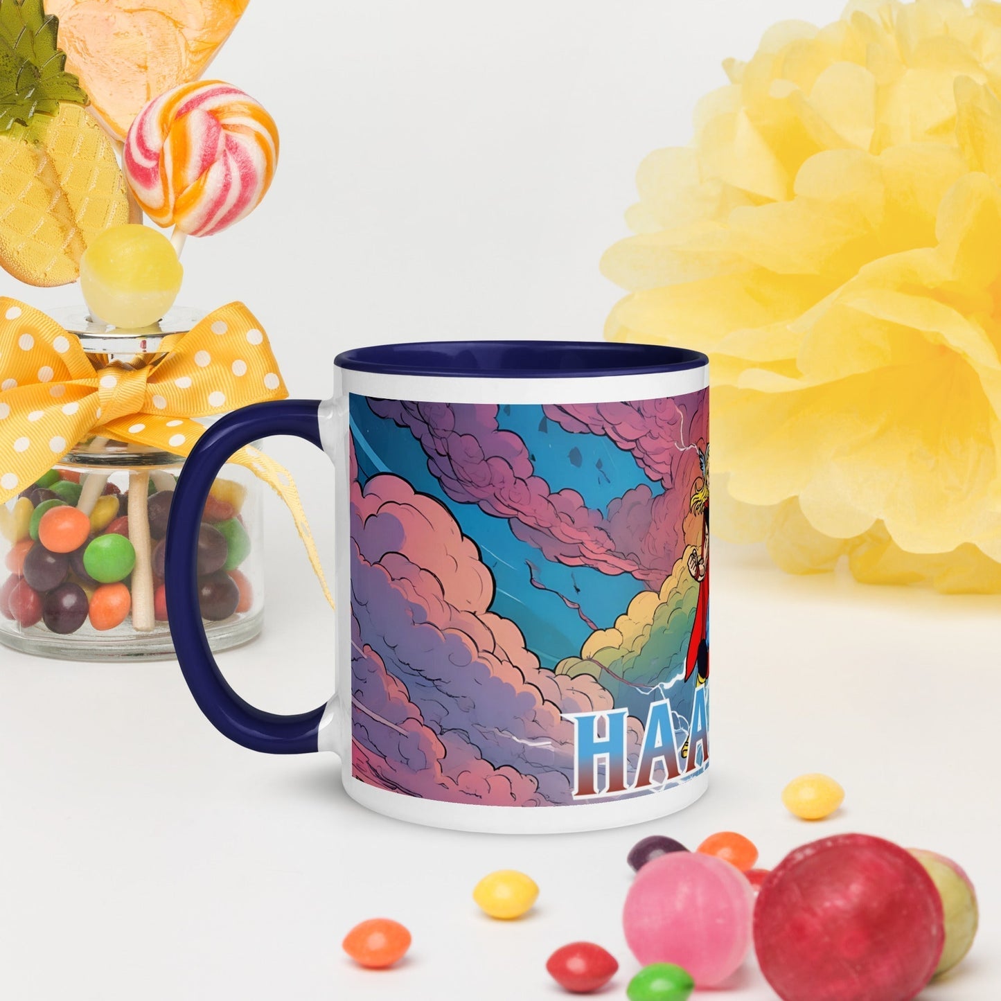 Erling Haaland Thor Avenger Manchester City Funny Football/ Soccer Meme Mug with Color Inside Mugs Erling Haaland Football Manchester City Thor Next Cult Brand