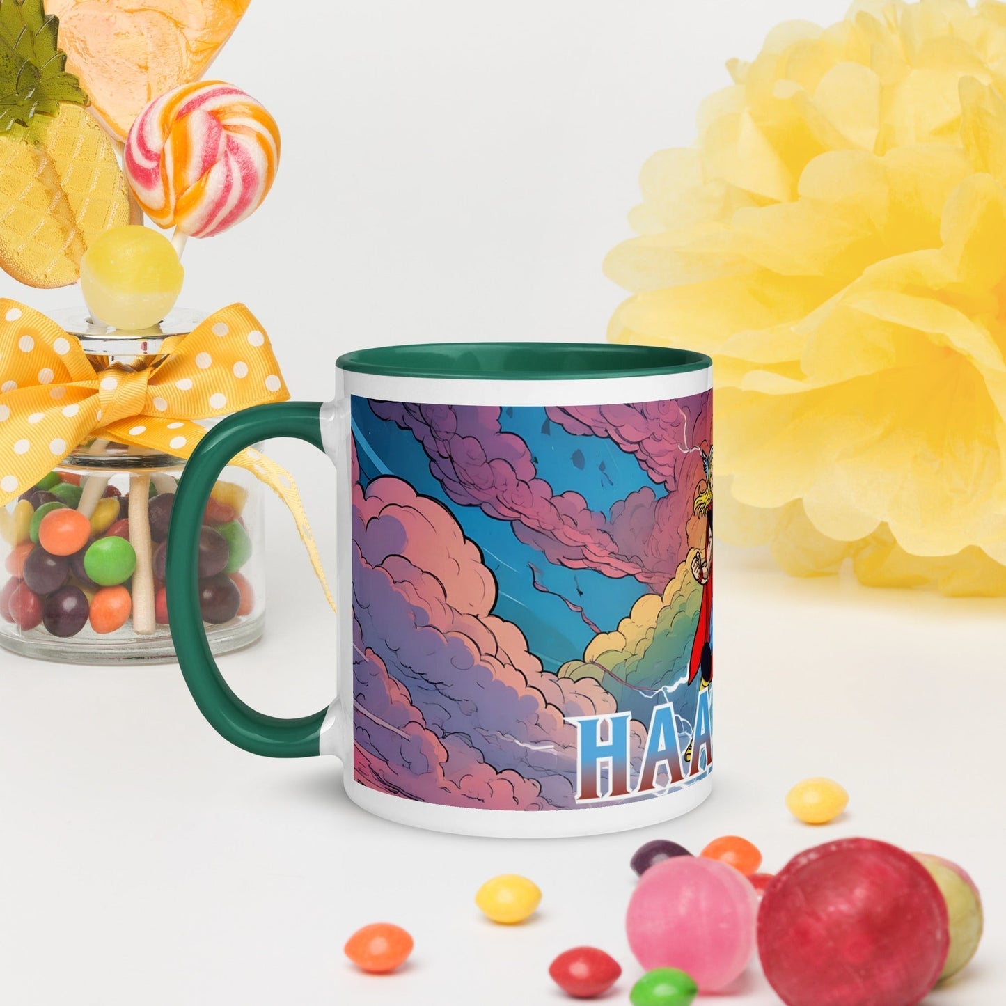 Erling Haaland Thor Avenger Manchester City Funny Football/ Soccer Meme Mug with Color Inside Mugs Erling Haaland Football Manchester City Thor Next Cult Brand