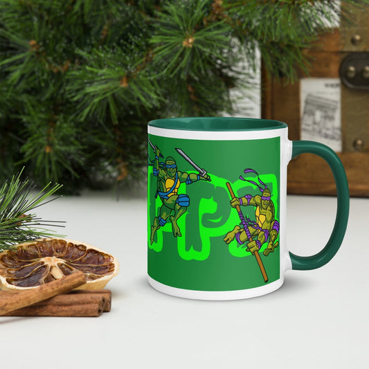 Kylian Mbappe Ninja Turtles funny football/ soccer meme Mug with Color Inside green Mugs Football Kylian Mbappe Ninja Turtles PSG Real Madrid Next Cult Brand