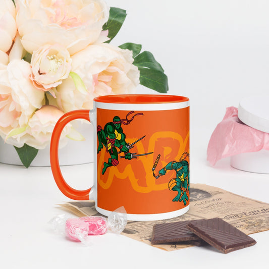 Kylian Mbappe Ninja Turtles funny football/ soccer meme Mug with Color Inside orange Default Title Mugs Football Kylian Mbappe Ninja Turtles PSG Real Madrid Next Cult Brand