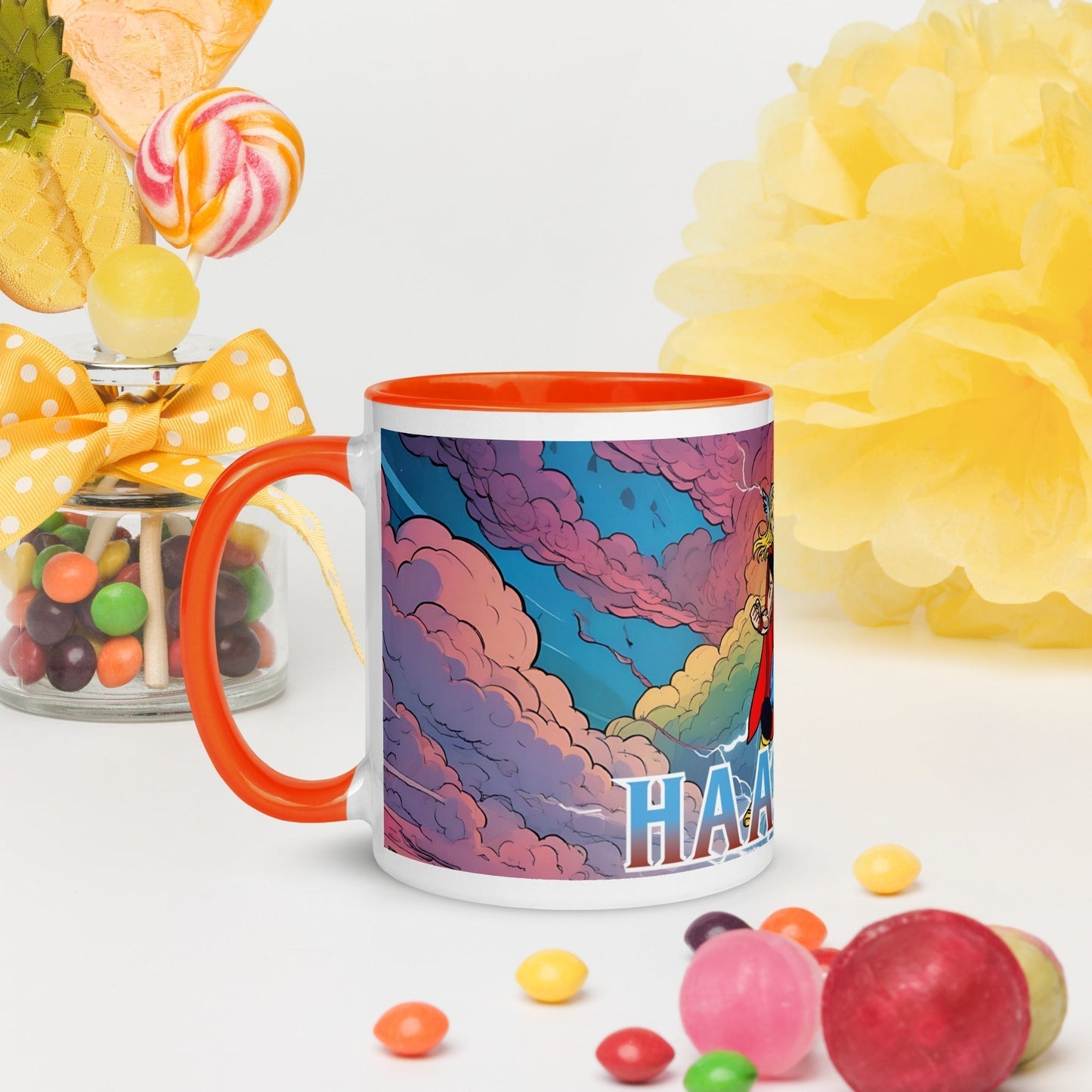 Erling Haaland Thor Avenger Manchester City Funny Football/ Soccer Meme Mug with Color Inside Mugs Erling Haaland Football Manchester City Thor Next Cult Brand