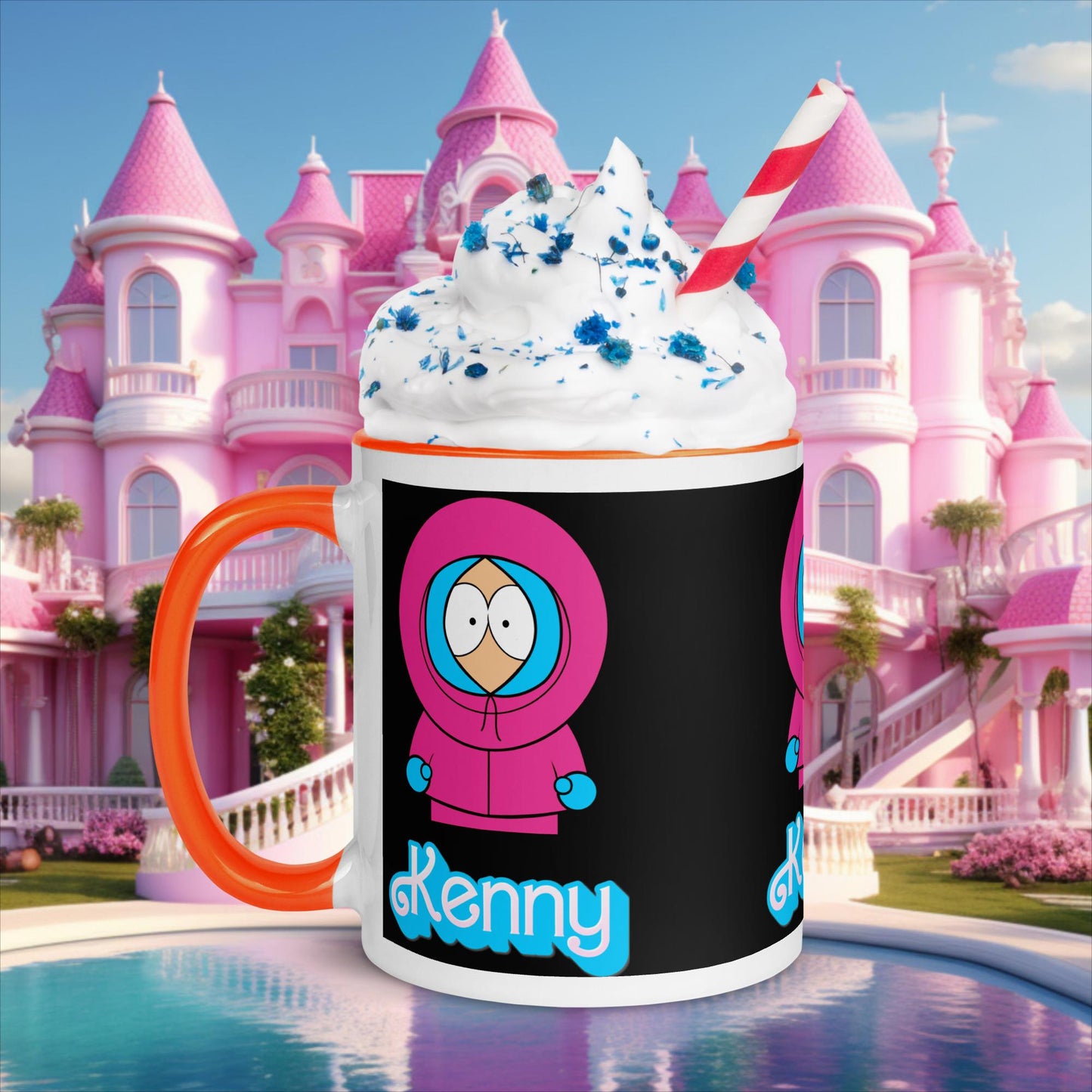 Kenny McCormick Ken Ryan Gosling Barbie South Park Kenny Mug with Color Inside Orange Mugs Barbie Ken Kenny Movies South Park TV Shows Next Cult Brand