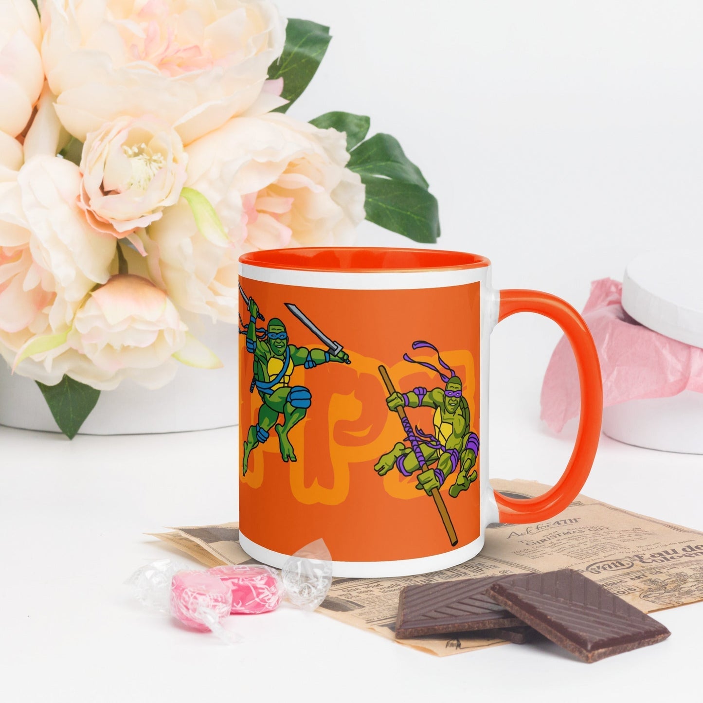 Kylian Mbappe Ninja Turtles funny football/ soccer meme Mug with Color Inside orange Mugs Football Kylian Mbappe Ninja Turtles PSG Real Madrid Next Cult Brand