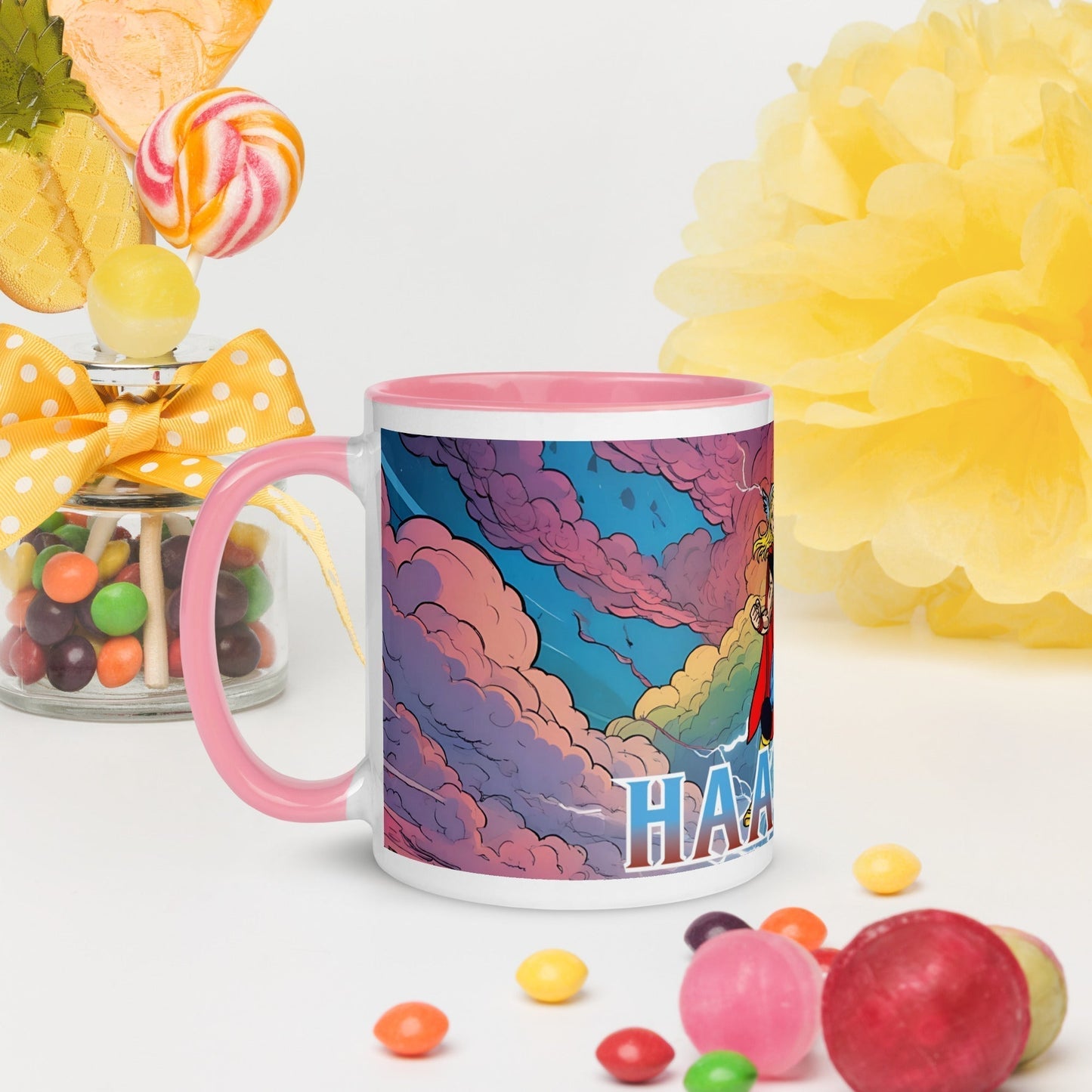 Erling Haaland Thor Avenger Manchester City Funny Football/ Soccer Meme Mug with Color Inside Mugs Erling Haaland Football Manchester City Thor Next Cult Brand