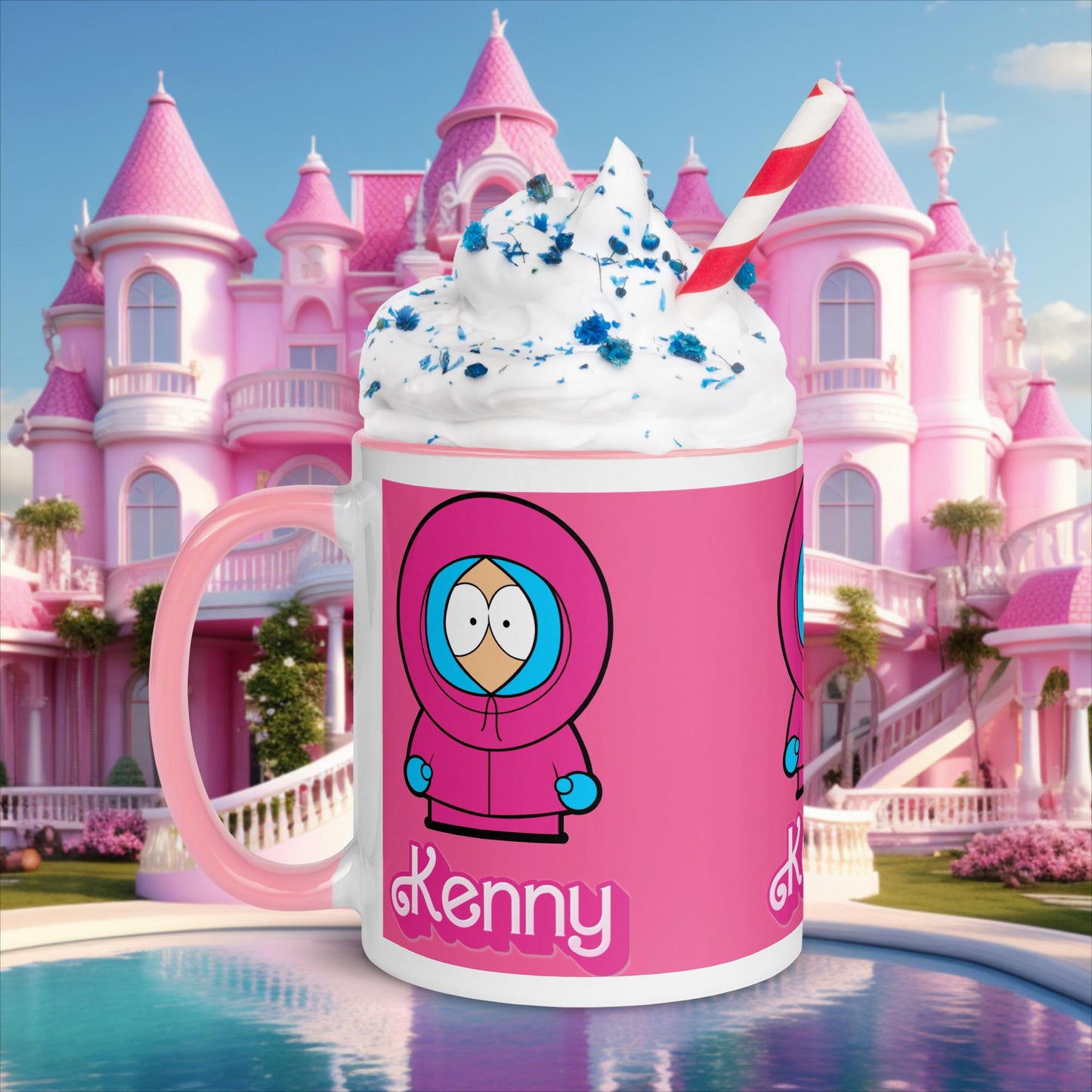 Kenny McCormick Ken Ryan Gosling Barbie South Park Kenny Mug with Color Inside Pink Mugs Barbie Ken Kenny Movies South Park TV Shows Next Cult Brand
