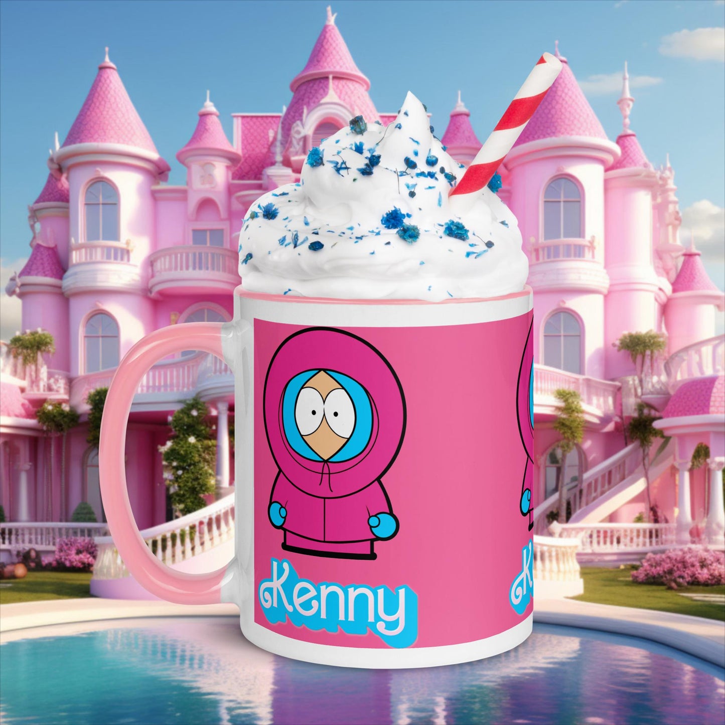 Kenny McCormick Ken Ryan Gosling Barbie South Park Kenny Mug with Color Inside Pink Mugs Barbie Ken Kenny Movies South Park TV Shows Next Cult Brand