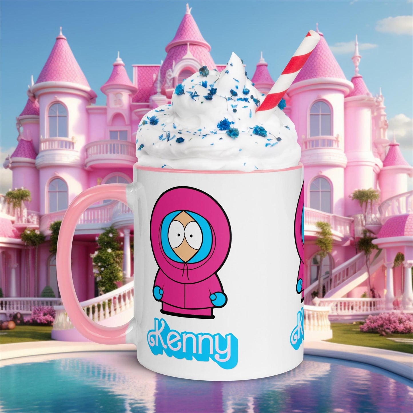 Kenny McCormick Ken Ryan Gosling Barbie South Park Kenny Mug with Color Inside Pink Mugs Barbie Ken Kenny Movies South Park TV Shows Next Cult Brand