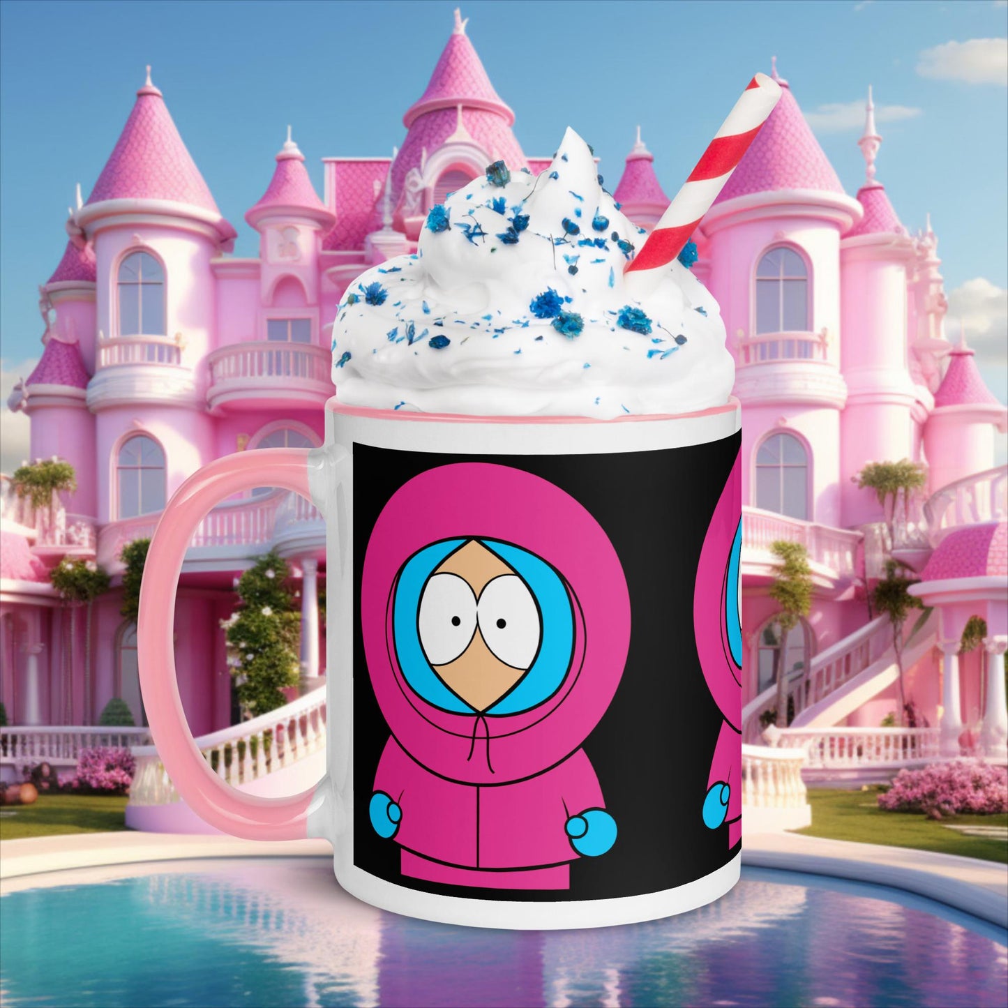 Kenny McCormick Ken Ryan Gosling Barbie South Park Kenny Mug with Color Inside Pink Mugs Barbie Ken Kenny Movies South Park TV Shows Next Cult Brand