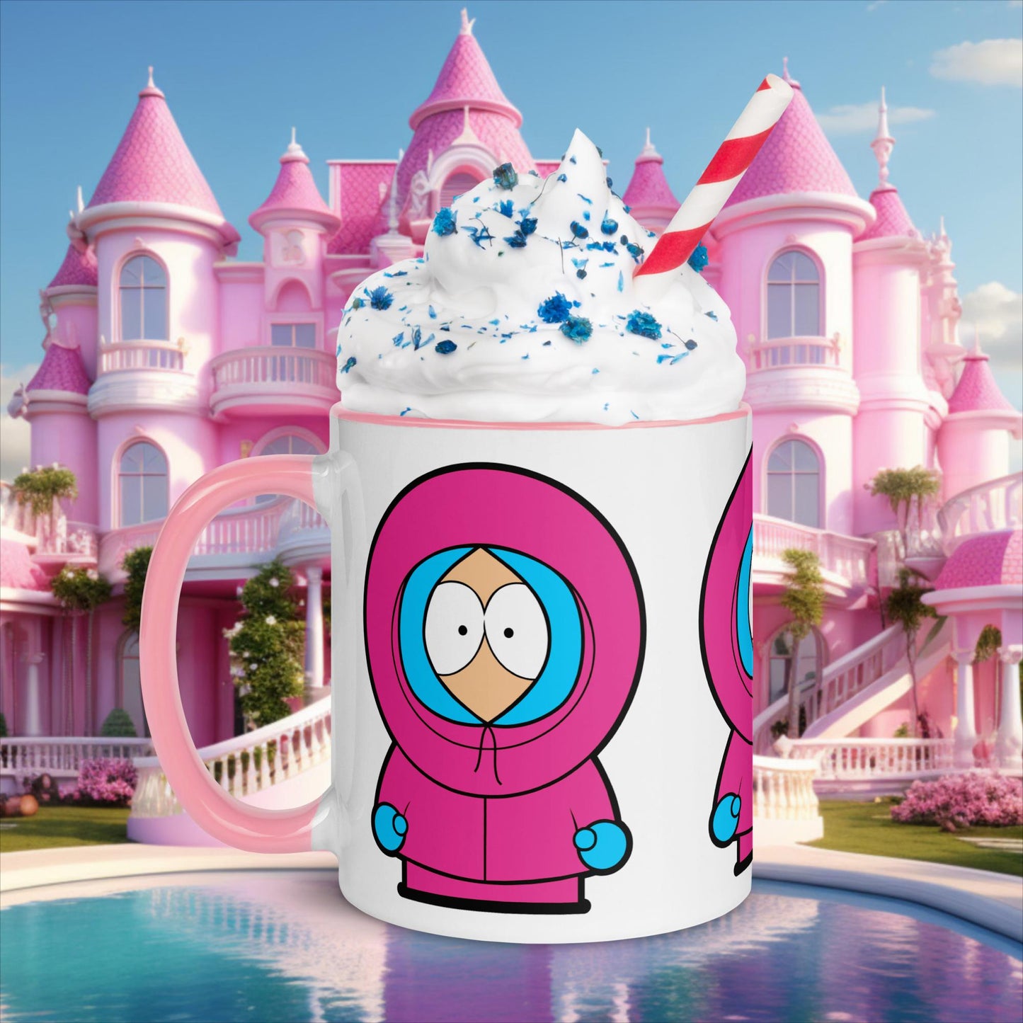 Kenny McCormick Ken Ryan Gosling Barbie South Park Kenny Mug with Color Inside Pink Mugs Barbie Ken Kenny Movies South Park TV Shows Next Cult Brand