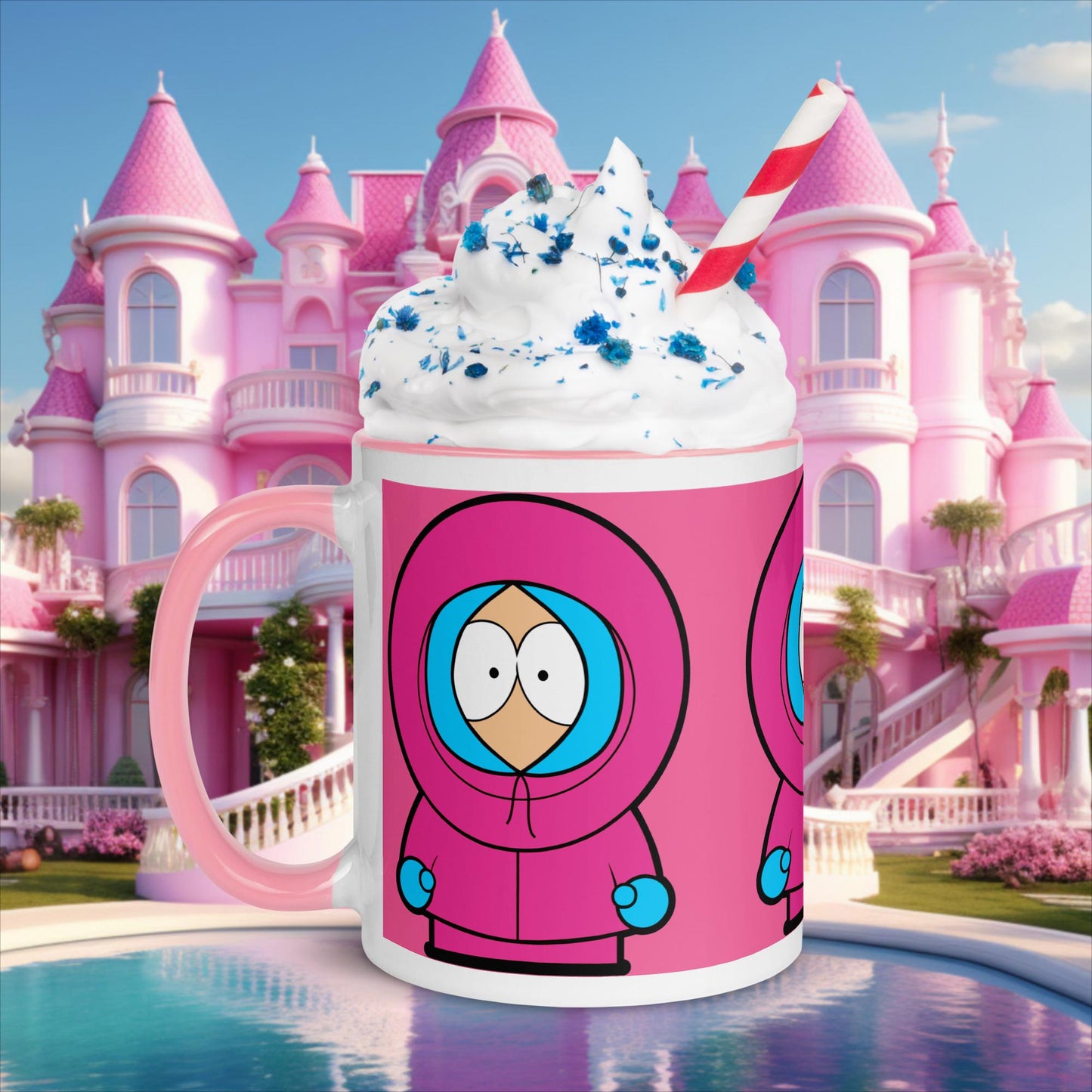 Kenny McCormick Ken Ryan Gosling Barbie South Park Kenny Mug with Color Inside Pink Mugs Barbie Ken Kenny Movies South Park TV Shows Next Cult Brand