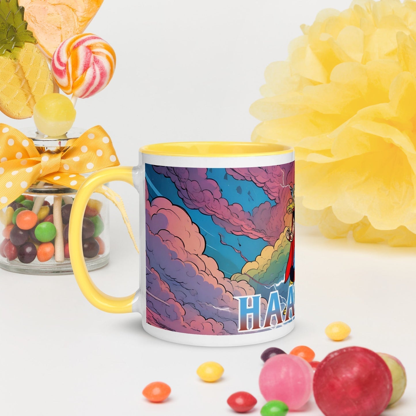 Erling Haaland Thor Avenger Manchester City Funny Football/ Soccer Meme Mug with Color Inside Mugs Erling Haaland Football Manchester City Thor Next Cult Brand