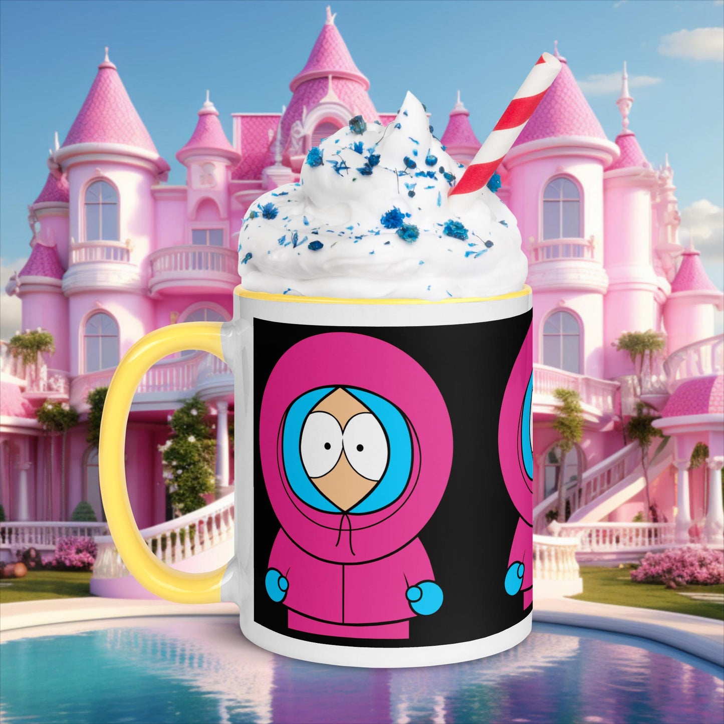 Kenny McCormick Ken Ryan Gosling Barbie South Park Kenny Mug with Color Inside Yellow Mugs Barbie Ken Kenny Movies South Park TV Shows Next Cult Brand