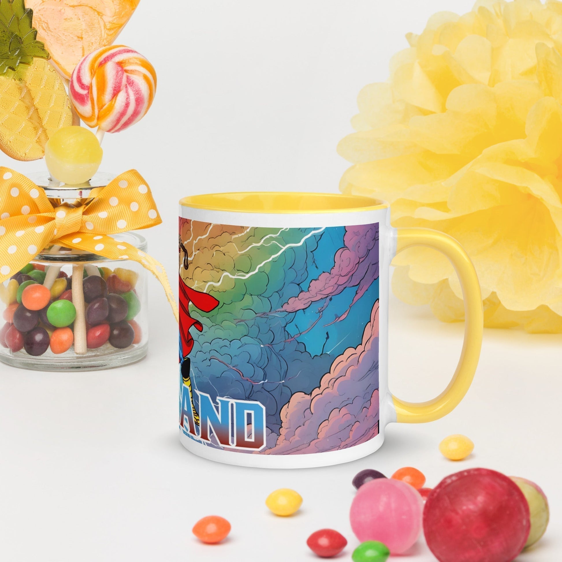 Erling Haaland Thor Avenger Manchester City Funny Football/ Soccer Meme Mug with Color Inside Mugs Avengers Erling Haaland Football Manchester City Thor Next Cult Brand