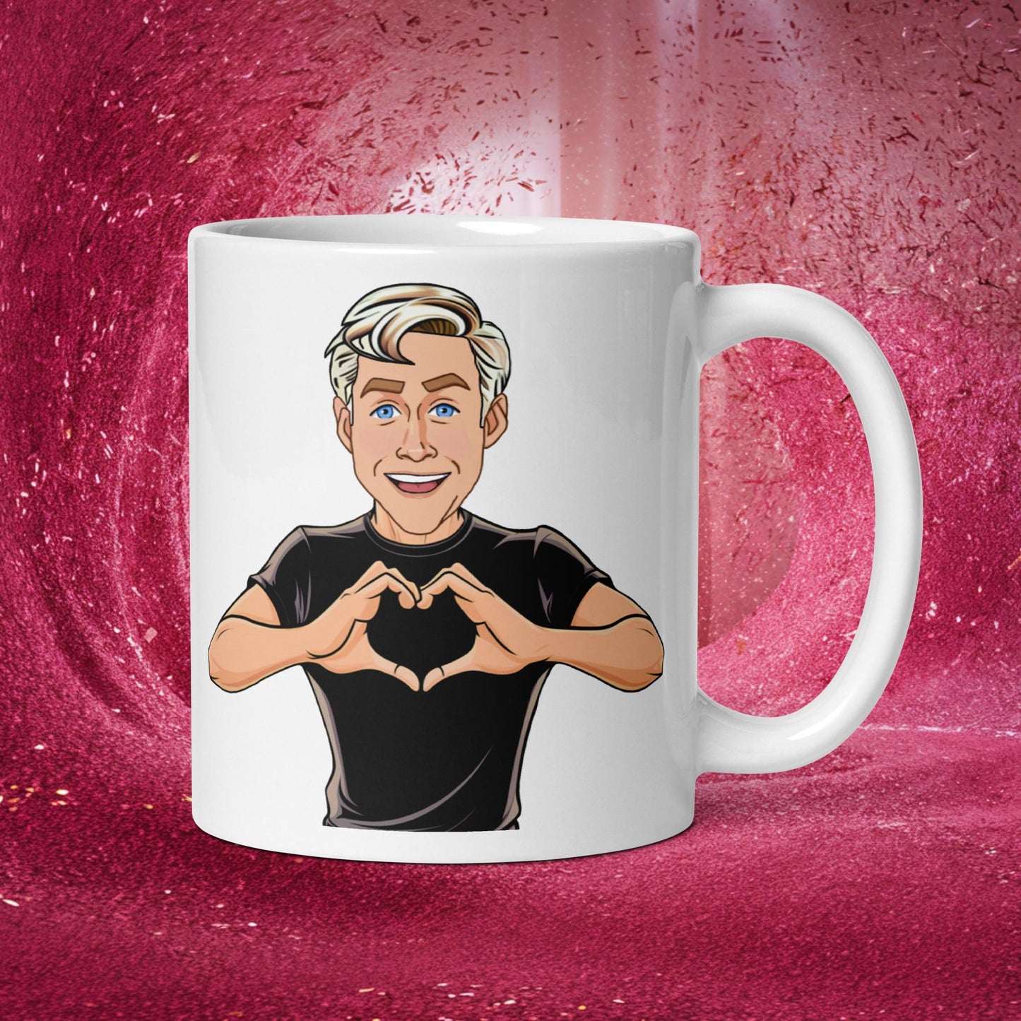 I Love Ryan Gosling Ken Barbie Movie I am Kenough White glossy mug Default Title Mugs Barbie Celebrities Ken Movies Ryan Gosling Next Cult Brand