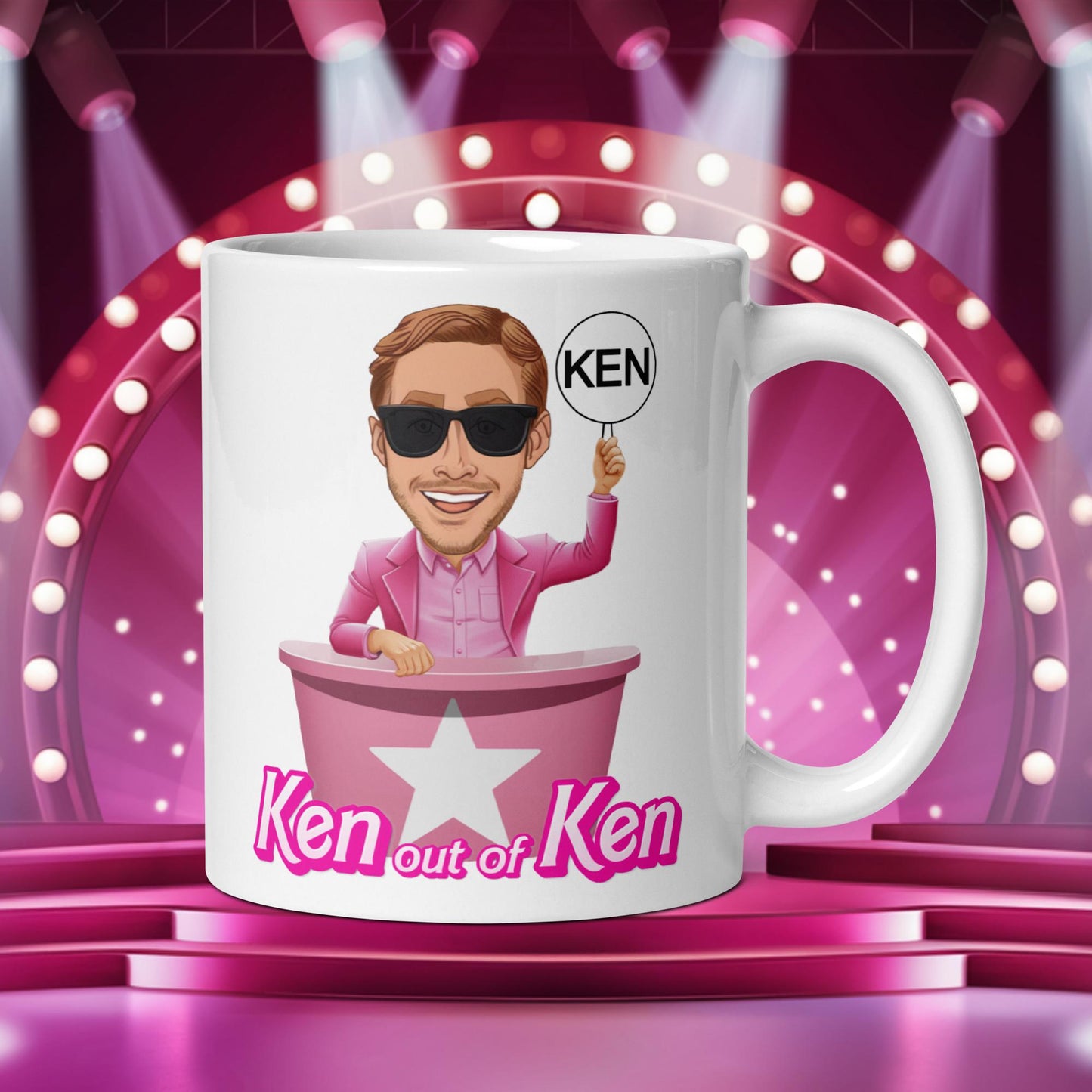 Ken out of Ken Ryan Gosling Barbie Movie White glossy mug Default Title Mugs Barbie Celebrities Ken Movies Ryan Gosling Next Cult Brand