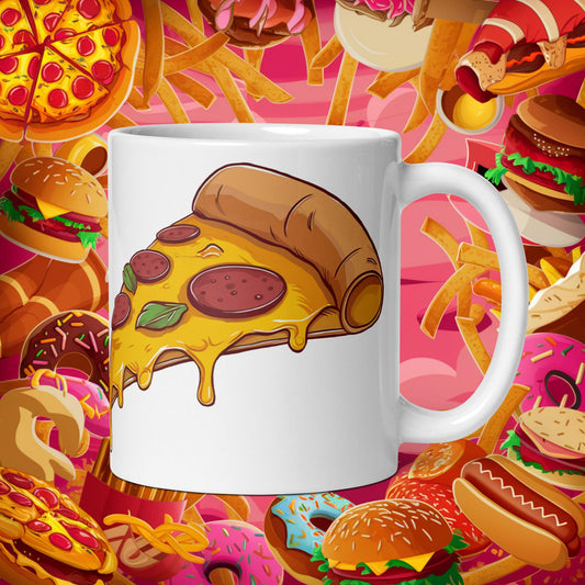 Pizza I Love Pizza White glossy mug Default Title Mugs Fast Food Pizza Next Cult Brand