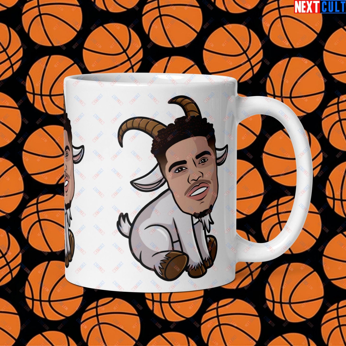 LaMelo Ball G.O.A.T. Mug - Funny Basketball Meme Coffee Cup - Greatest of All Time Teacup for Basketball Fans - Perfect Gift for LaMelo Ball Fans White glossy mug Default Title Mugs Basketball Charlotte Hornets G.O.A.T. LaMelo Ball NBA Next Cult Brand