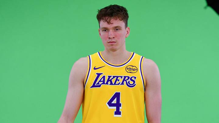 Dalton Knecht in a Los Angeles Lakers uniform