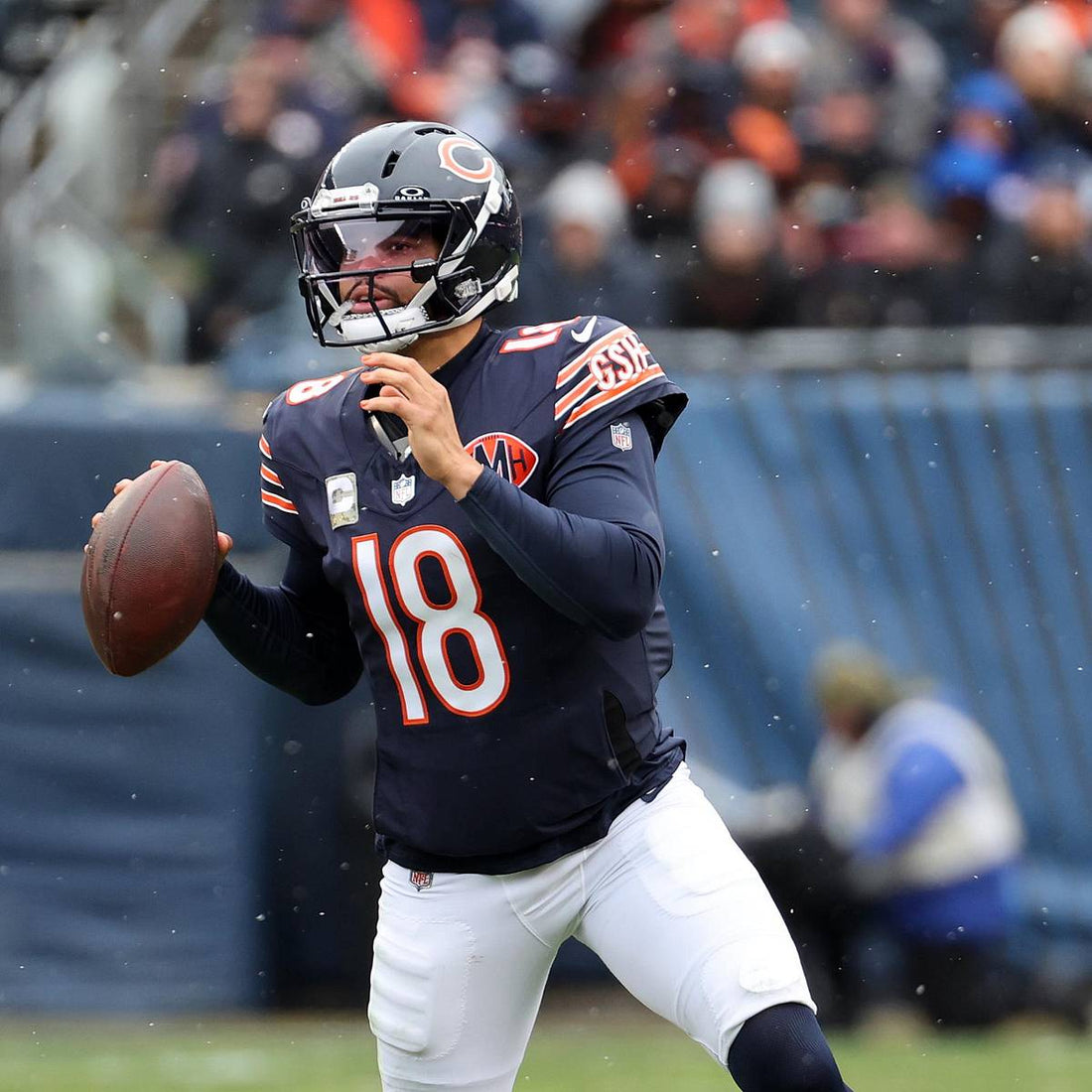 Caleb Williams in Chicago Bears uniform during the October 2026 season