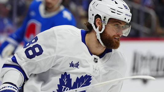 William Nylander skating for Toronto in a white away jersey in 2026