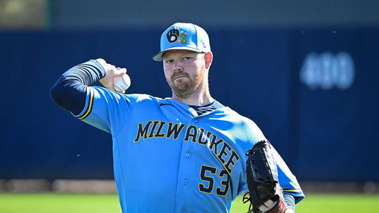Brandon Woodruff pitching in 2026 Milwaukee Brewers spring training uniform