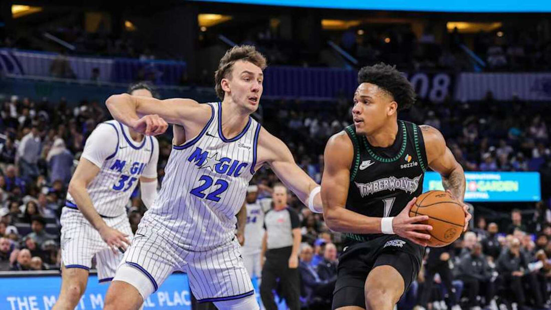 Franz Wagner attacking for Orlando Magic against Minnesota in 2026