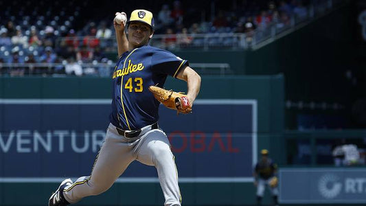 Logan Henderson pitching for Milwaukee in 2026