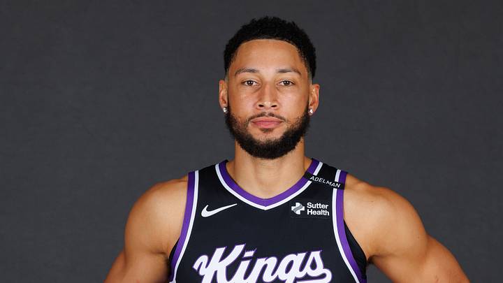 Ben Simmons in Sacramento Kings uniform at 2026 media day