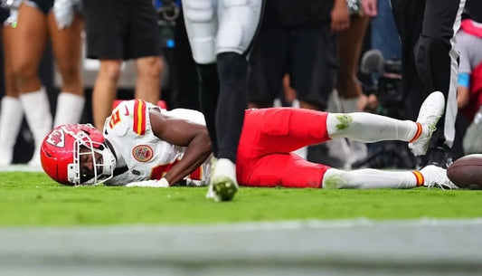 Tyquan Thornton down after his fourth-quarter injury against the Raiders