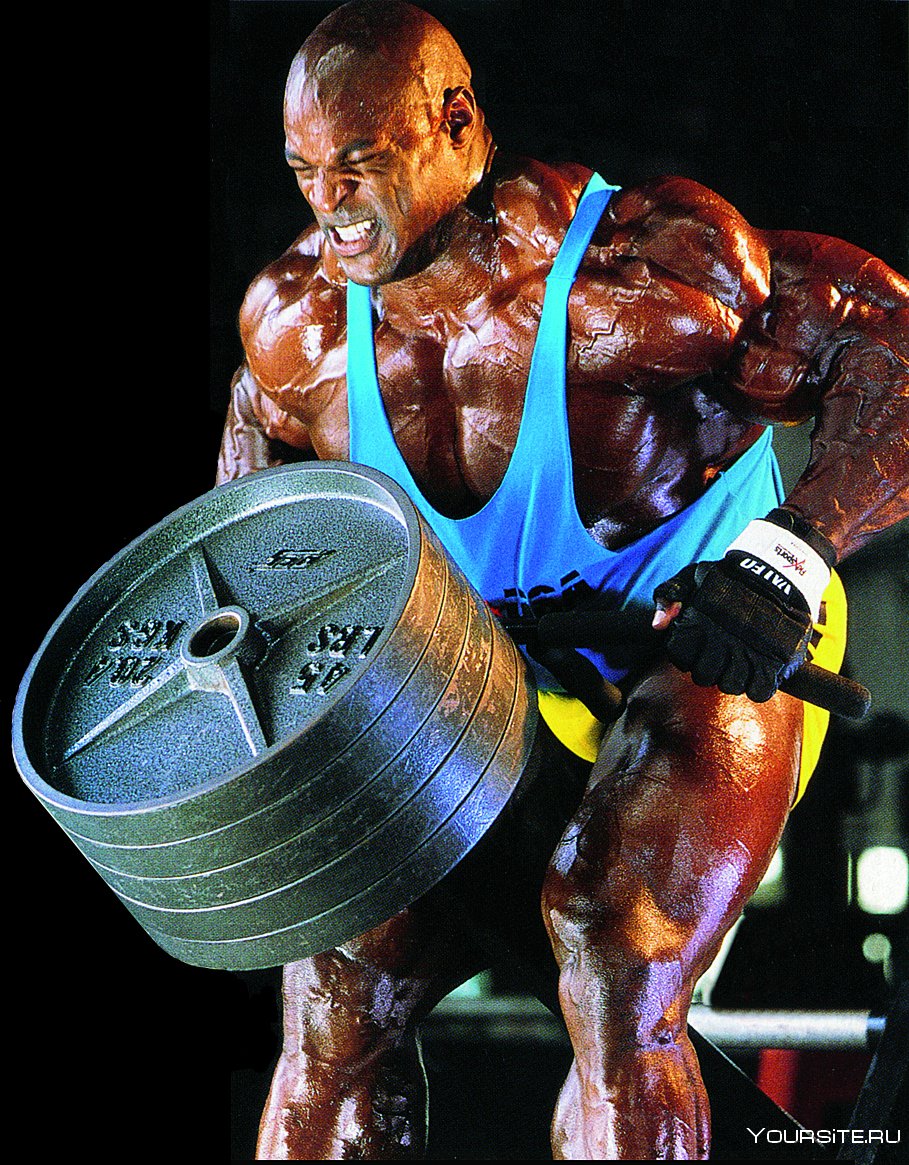 Ronnie Coleman in police uniform during the years before and during his rise to Mr. Olympia