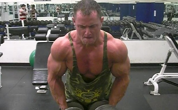 Kevin Frasard posing during his bodybuilding career