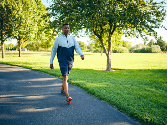 Brisk outdoor walking used as purposeful cardio exercise