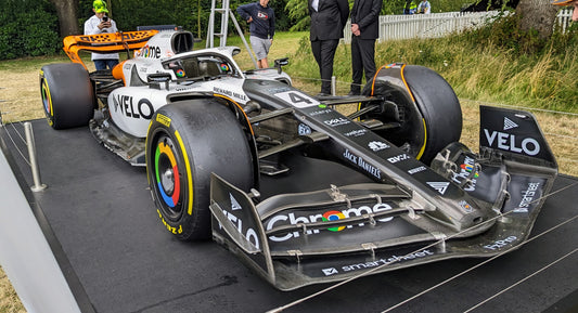 McLaren MCL60 Formula 1 car from the 2023 season displayed at Goodwood