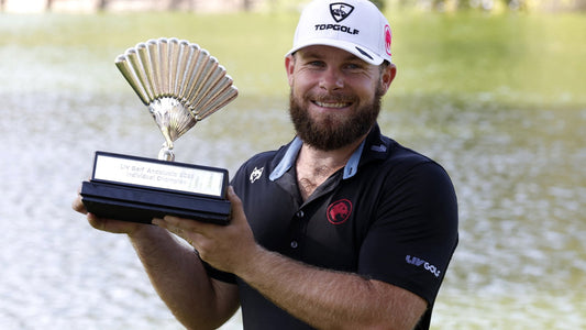 Tyrrell Hatton holds the 2026 LIV Golf Andalucia trophy