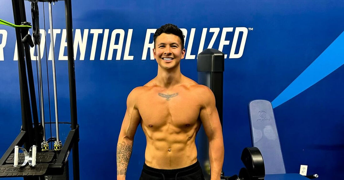 Jeremy Ethier tracking training in a gym while comparing three-day and six-day workout routines