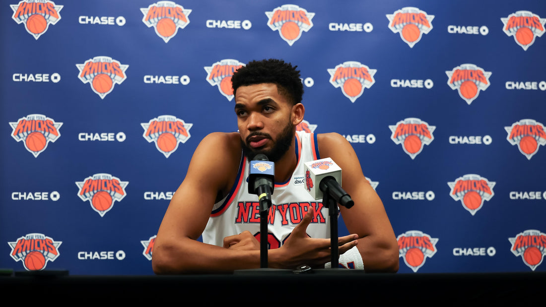 Karl-Anthony Towns at New York Knicks media day
