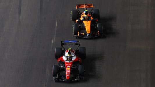 Lando Norris racing Lewis Hamilton at the 2026 Singapore Grand Prix