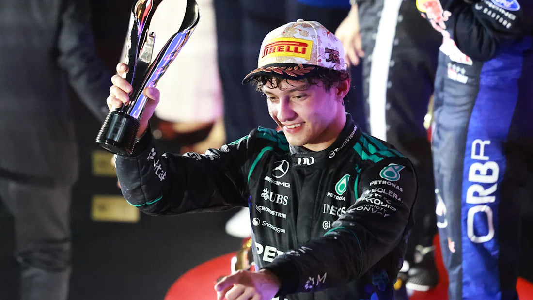 Kimi Antonelli in the 2026 Mercedes at the Singapore Grand Prix