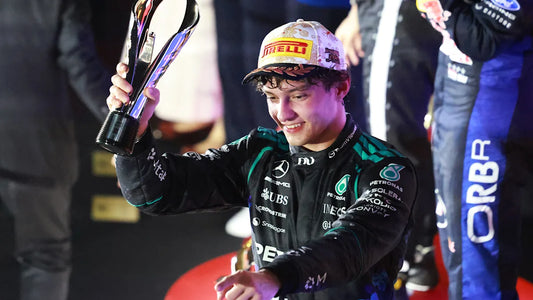 Kimi Antonelli in the 2026 Mercedes at the Singapore Grand Prix