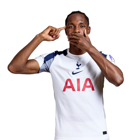 Mathys Tel in a Tottenham Hotspur shirt, 2026 UEFA player portrait
