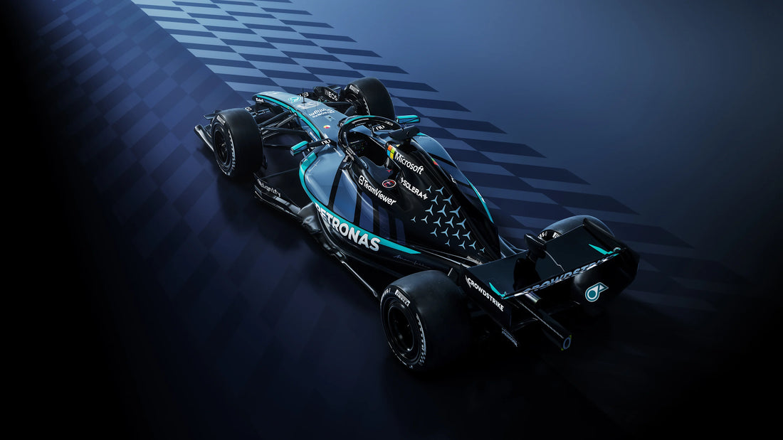 Mercedes W17 in its special 2026 United States Grand Prix livery